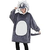 dressfan Unisex Triceratops Dinosaur Hoodie Pullovers Long Sleeve Hooded,Halloween Cosplay Costume Pocket,One Size Fits All