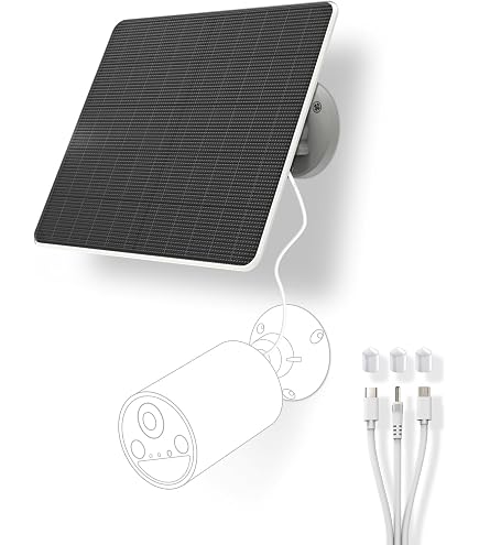 Panneau Solaire 8 W Pour Caméras Blink, Ring - Alimentation Externe Avec Câble 3 M - Résistant Aux Intempéries IP66