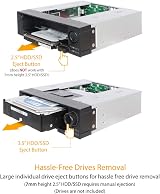 Icy Dock MB971SP-B 5.25" Hot Swap Drive Caddy 2.5" 3.5" SATA HDD SSD view 6
