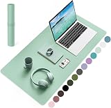 YSAGi Non-Slip Desk Pad Waterproof PVC Leather 80x40 cm Light Green