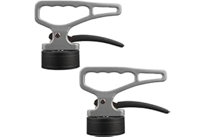 ULIBERMAGNET 2 Pack Strong Magnetic Pickup Tool,Strong Lift Magnet with Quick Release,Portable Material Collector with Ergonomic Handle for Iron Plate,Tool Steel,Laser Cutting
