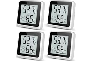 VAIKBY Indoor Humidity Meter Hygrometer 4Pack, Room Thermometer for Accurate Room Temperature Monitor, Digital Hygrometer with Indoor Thermometer for Home, Baby Nursery, and Humidity Sensor Enhanced Comfort