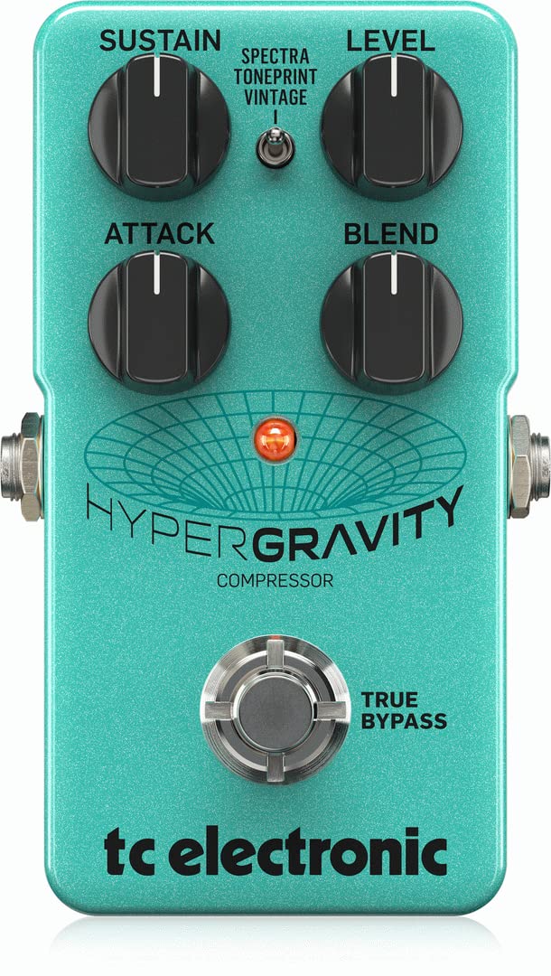 TC Electronic HYPERGRAVITY COMPRESSOR Exceptional Multiband Compression Pedal with Vintage Compressor Mode and Built-In TonePrints*, Compatible with PC and Mac