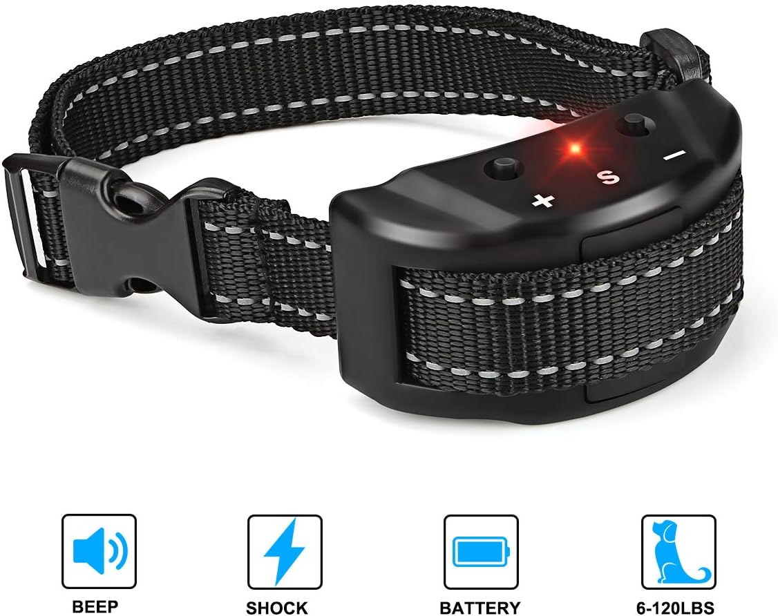 Bark Collar 7 Adjustable Sensitivity Anti-Barking Collar Beep/Shock Mode No Bark Collar for Small Medium Large Dogs