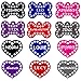 CNATTAGS Swarovski Crystals Pet ID Tags (Heart Purple)