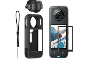 TANSUO 4-in-1 Protective Case Accessory Kit Compatible with Insta 360 X5 with Silicone Camera Case and Soft Lens Cap,Scratch 