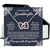 To Our Granddaughter Necklace Gift from Grandma and Grandpa, Meaningful Jewelry with Message Card, Ideal for Birthday or Christmas Surprise