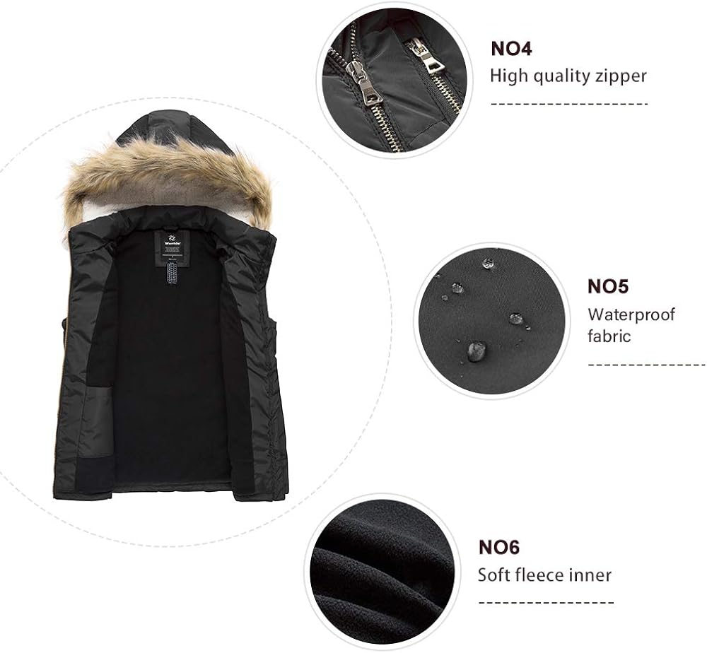 Wantdo Women's Thicken Winter Vest Quilted Warm Puffer Vest with Faux Fur at  Women's Coats Shop