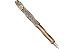 WIXGAOTK 1 Piece Retro Mini Brass Fountain Pen Fine 0.5mm Nib Professional Writing Instrument for Artistic Calligraphy Sketch