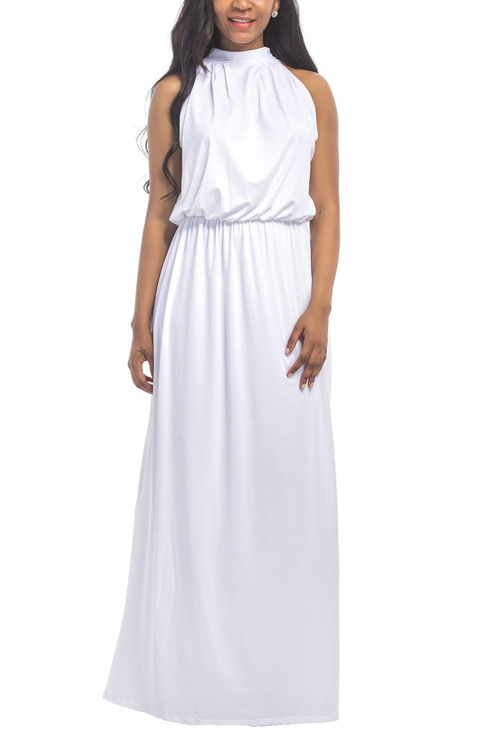 amazon plus size white maxi dresses
