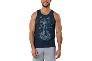 INTO THE AM Graphic Tank Tops for Men - Cool Artwork Tanks for Summer Beach Exercise Fitness S – 2XL