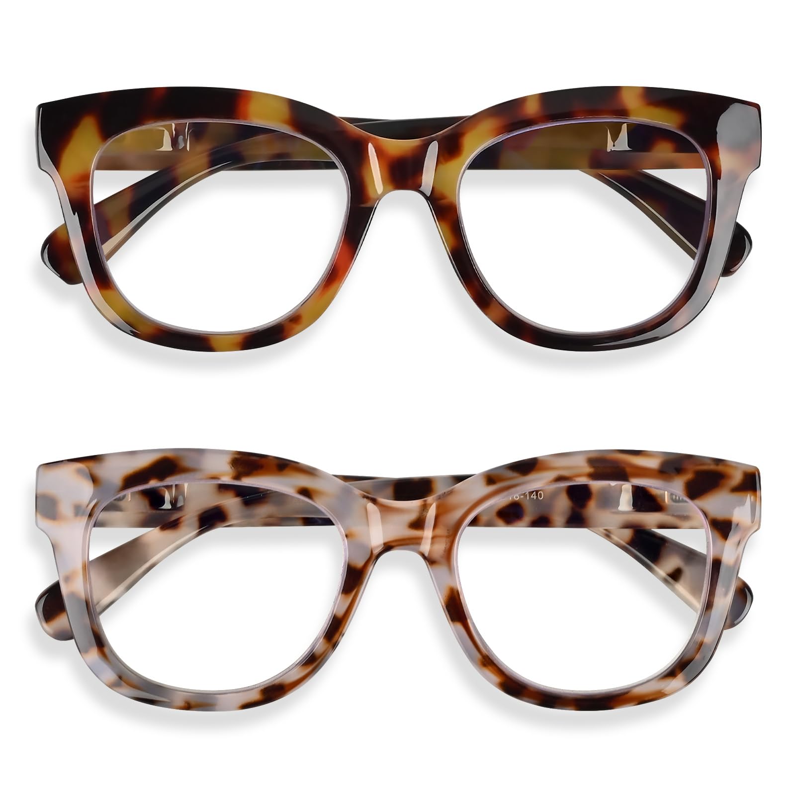 Areyeth Oversized Retro Reading Glasses for Women, Oprah Style Large Blue Light Blocking Readers(1.25X)