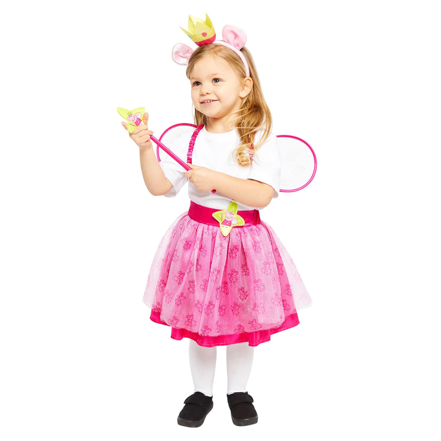 Amscan 9907542 Child Girls Official Peppa Pig Licensed Fairy Princess Fancy Dress Costume (3-4 years)
