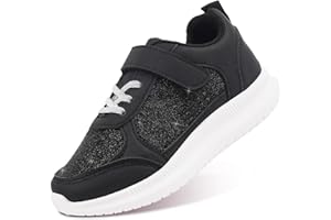 Toandon Little Girls Kids Sparkle Glitter Sequins Lightweight Sneakers for 5-10 yrs