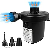 Electric Air Pump for Inflatables, Air Mattress Pump Inflator Deflator Pumps with 3 Nozzles Pool Air Pump for Float Inflatables(130W)