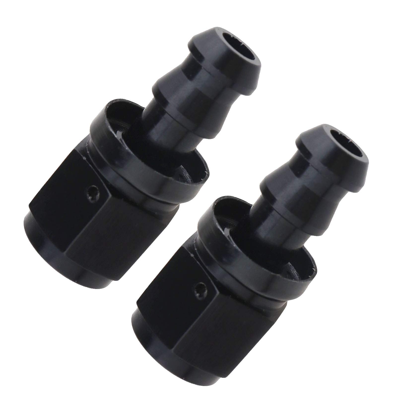 OTOTEC 2pcs an 6 Fuel Fitting Adapter JIC Straight Swivel Push-On Barb Tail Fuel Oil Gas Braided Hose Replace Tool