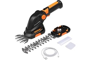 GARCARE 2 in 1 Grass Shear Cordless 7.2V Bush Timmer Handheld Grass Cutter for Shrub, Garden and Lawn Built-in 1500mAh Lithium Battery with 60min Fast Charger