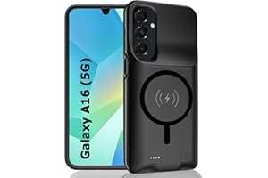 YINGYKJ Battery Case for Galaxy A16/A17,Enhanced 10000mAh Portable Protective Wireless Charging Case Support Carplay Compatible with Galaxy A16 A17(6.7 inch) Rechargeable Extended Battery Charger Cover-Black