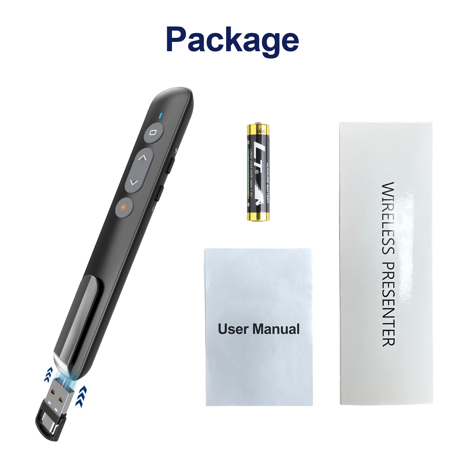 SSPONT Presentation Clicker for Powerpoint, Wireless Presentation Remote Modle 72