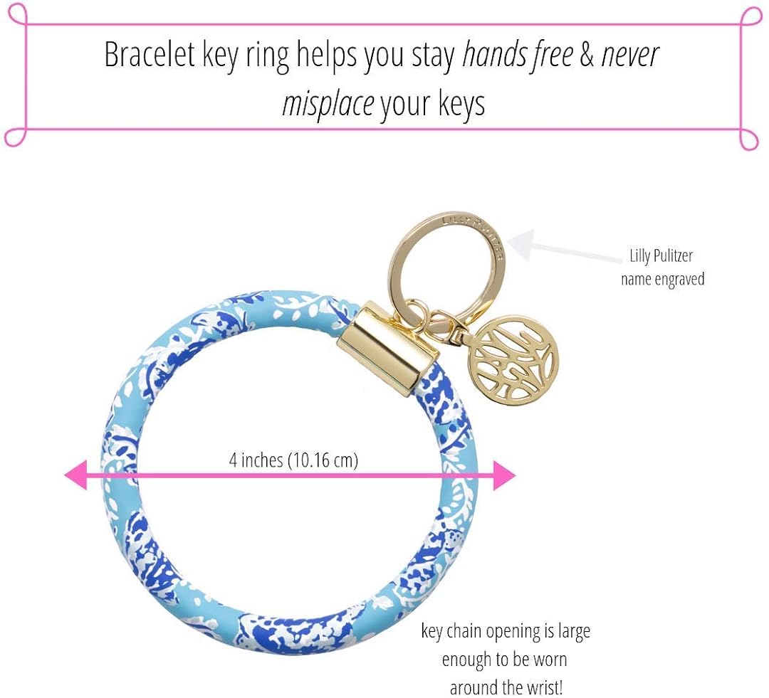 Lilly Pulitzer Round Keychain Turtley Awesome One Size: Shoes