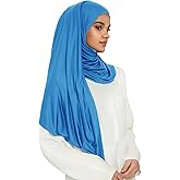 Lina & Lily Pre-sewn Instant Slip-on Modal Jersey Hijab Head Scarf Wrap for Muslim Women