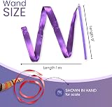 GSi Multicolor Sparkling Gymnastic Ribbon Wands 6 Pack 9in Sticks 1m Ribbon view 3