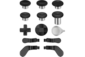 TNP PRODUCTS TNP Thumbsticks for Xbox Elite 2 Controller - Accessories Replacement Metal Mod Parts Thumbsticks, Paddles, D-Pads, Tool Compatible with Xbox One Elite Controller Series 2 Core, Black