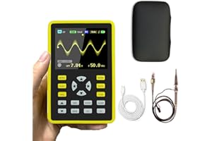 Mivofun Mini USB Digital Oscilloscope 5012H 2.4'' IPS LCD 500MS/s Sampling Rate 100MHz Bandwidth Support Waveform Storage Professional Handheld Oscilloscope Kit with Protective Case