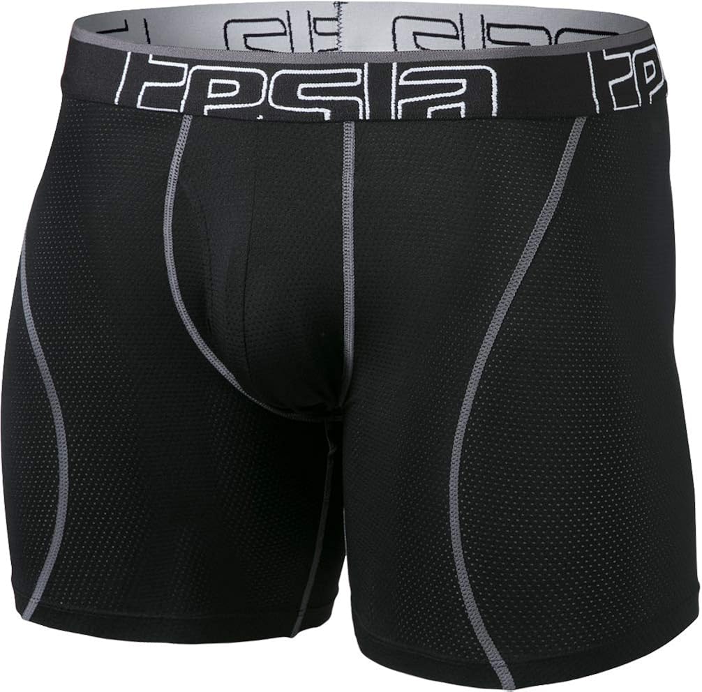 TSLA Men's (Pack of 2, 3) Relaxed Stretch 9 inches Cool Dry Brief Mesh Underwear Trunk: Clothing