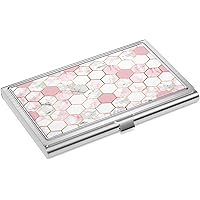 Rouidr Business Card Holder, Small Business Card Case, Slim Metal Business Card Organizer, Pocket Name Card Holder Wallet