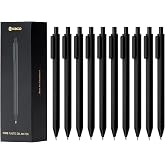 Kaco Gel Pens 0.5 mm Fine Point Black Ink 10PCS, Quick Dry Smooth Writing | Aesthetic School Office Supplies Retractable Pens Low Center of Gravity
