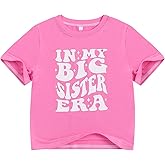 JZyangmei Big Sister Shirts for Girls Promoted to Big Sister Shirt Baby Toddler Cute Graphic Letter Sis Era Tee 1-7Y
