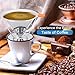 Stainless Steel Coffee Filters, IdealHouse Pour Over Coffee Dripper Cone Coffee Filter with Pour Over Cup Stand, Spoon and Brush,BPA Free,4 Cups