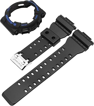 Vococal Correa de Repuesto de Goma Impermeable Ajustable para Reloj Compatible con Casio G-Shock GA-110 GA100 GD-120 Accesorios de Reloj