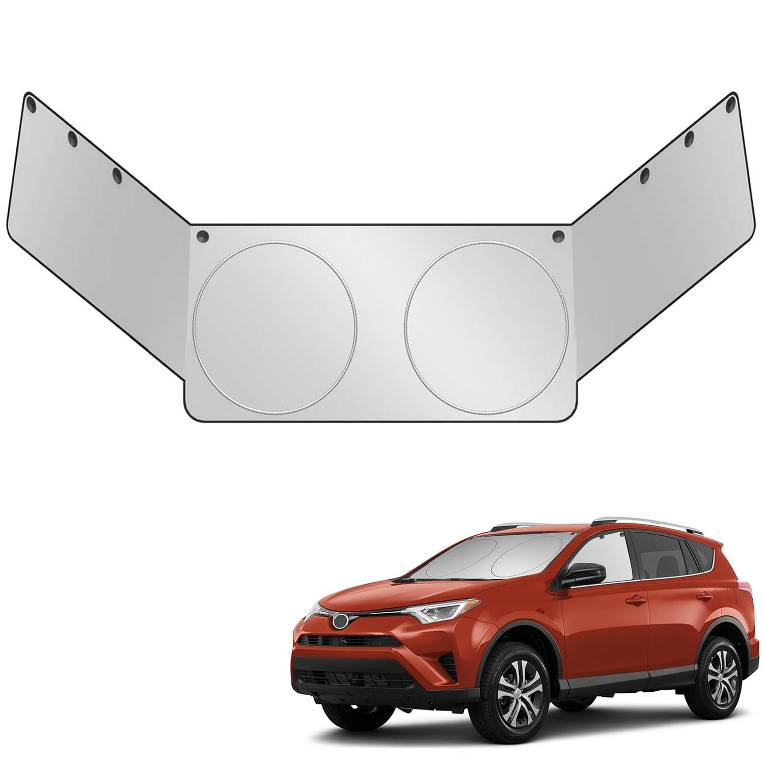 Photo 1 of Windshield Sun Shade for Car Windshield,Front and Side Window Shades,Sun Visor Blocker Heat and UV Rays,Automotive Accessories Protector (Medium Size 61x 32 inches)