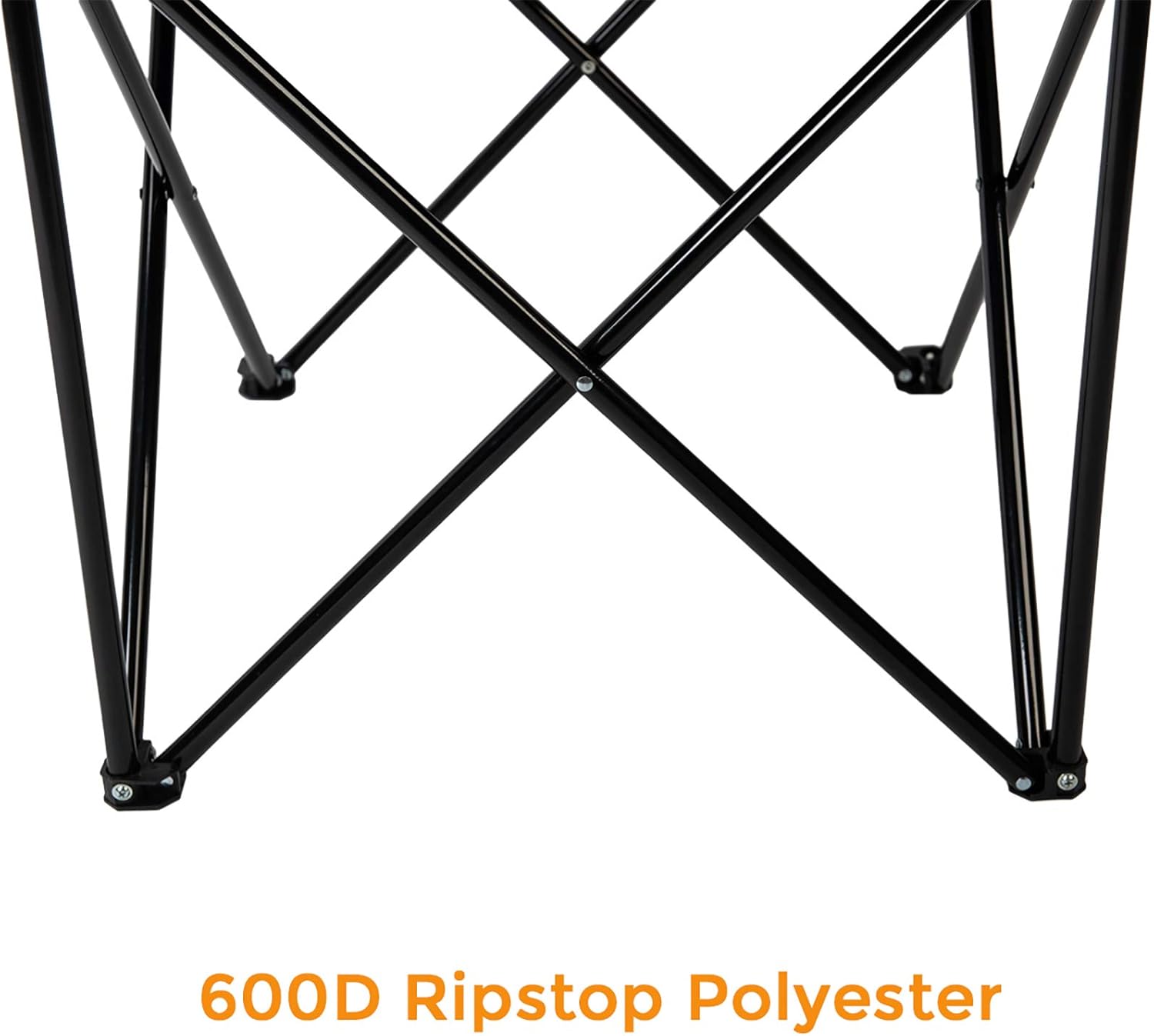 Pacific Pass Full Back Quad Chair for Outdoor and Camping with Cooler and Cup Holder, Carry Bag Included, Supports 300lbs, Middle, Blue/Gray: Sports & Outdoors