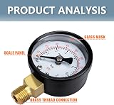 Innfeeltech 40mm Well Pump Pressure Gauge BSP 1/8 for 0-7 Bar 0-100 Psi view 4