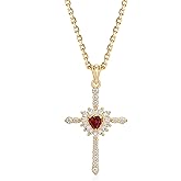 MTMY Gold Cross Necklace 14K Gold Plated Dainty Gold Cross Pendant Necklace for Women Delicate Necklace Jewelry