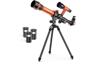 ToyerBee Kids Telescope, Includes 3 Magnification Eyepieces & Compass & Finder Scope, Portable Moon Telescope for Kids and Astronomy Beginners, Great Space & Educational Toys, Easy to use