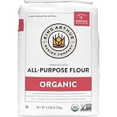 King Arthur 100% Organic All-Purpose Flour, Unbleached, 5 lb Bag - Non-GMO Project Verified, No Preservatives