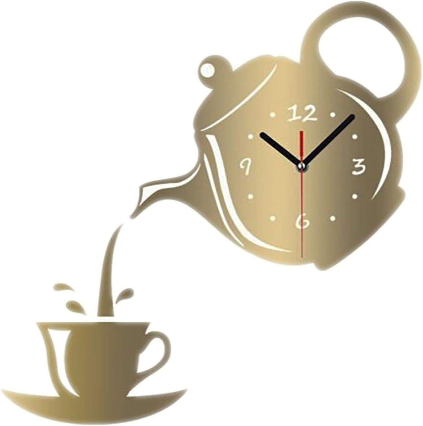 cool show Teapot Wall Clock Coffee Cup Wall Decorative Wall Kitchen
