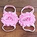 Miugle Baby Girls Barefoot Sandals Newborn Sandals Summer Shoes Pink