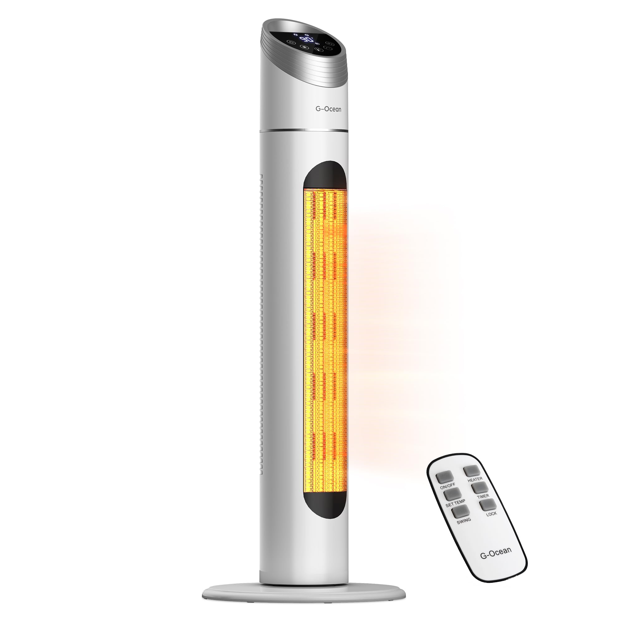 Photo 1 of ***DAMAGED -SELLING AS NON-FUNCTIONAL*** Space Heater for Indoor Use, 34" Space Heater for Large Room, 1500W Tower Heater with Remote, Adjustable Thermostat, 12H Timer, 70° Oscillation, Overheat & Tip-Over Protection, White