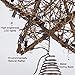 Twinkle Star Christmas Star Tree Topper, Rustic Rattan Treetop with 15 LED Lights Christmas Tree Holiday Xmas Party Decorations, 12.2 Inch (H)
