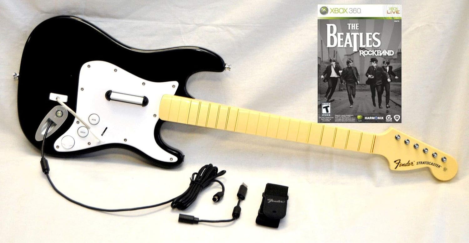 OEM Rock Band 1 XBox 360 Wired Fender Guitar with NEW