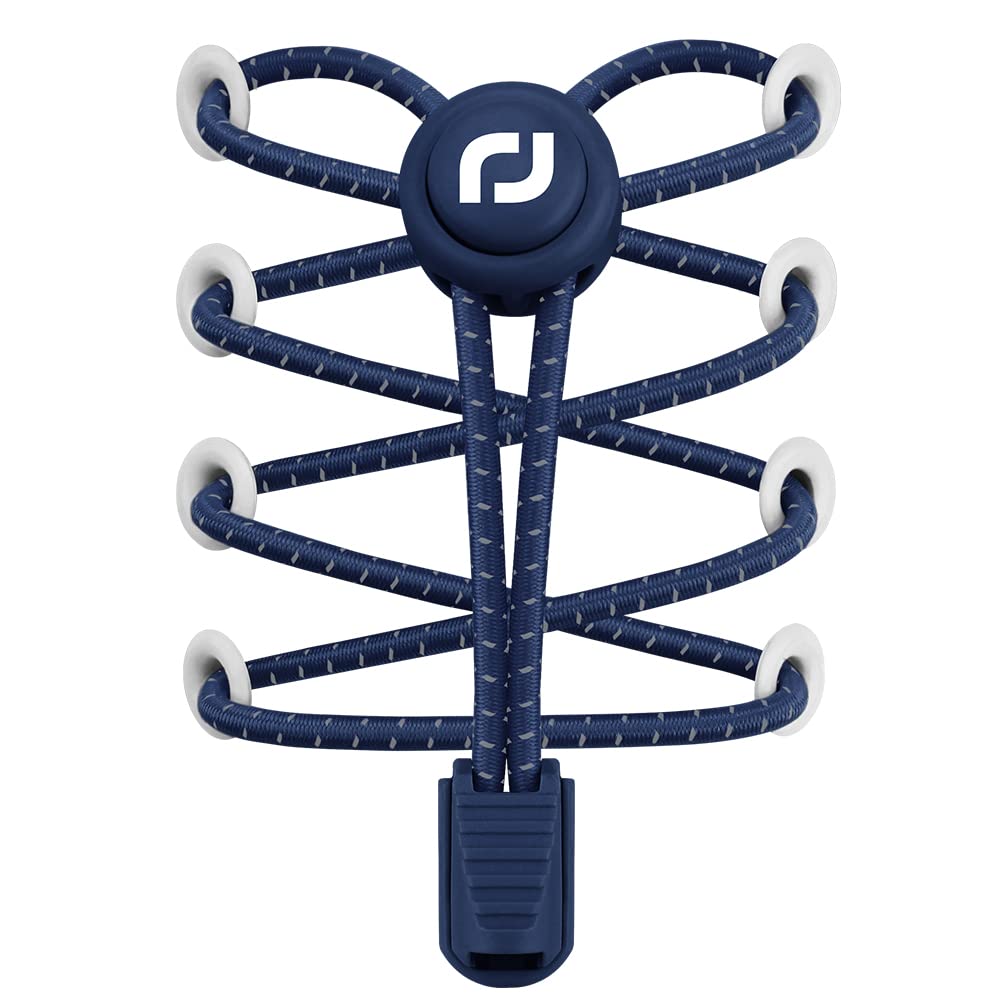 Photo 1 of *UNTESTED*
RJ-Sport Tieless Elastic Shoe Laces - Heavy Duty No Tie Shoelaces for Kids and Adult with Strong Lock and Speed Shoestrings (Number 019 - Navy Blue Reflective)