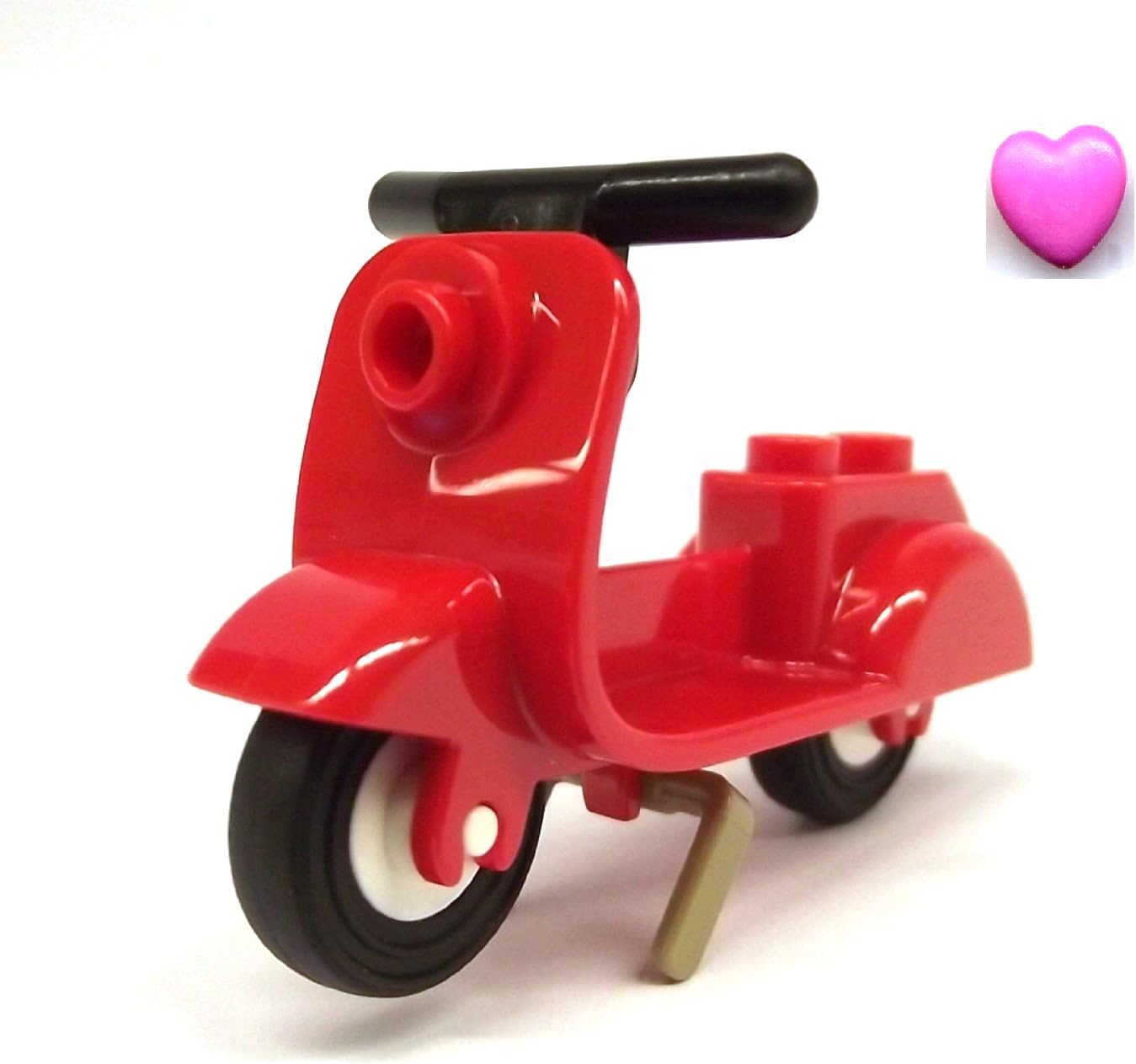 LEGO Scooter in red for minifigures, from the set 10243 with LEGO