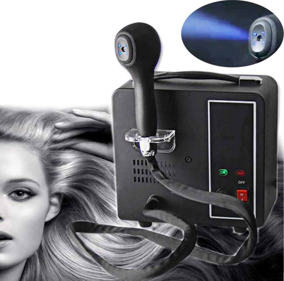 YOSAN Hair Coloring Nano Spray Gun Portable Hairdressing Equipment Micro Mist Sprayer Hair Spa Humidifier Blue-ray Nano Mist Spray for Hair Coloring, Hair Care, and Face Moisturizing