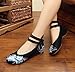 AvaCostume Womens Embroidery Rubber Sole Summer Wedges Sandals Fashion Dress Shoes for Cheongsam, Black, 38