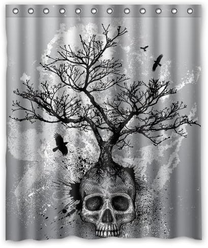 FMSHPON Creative Skull Tree Black Eagle Shower Curtain 60 x 72 Inches